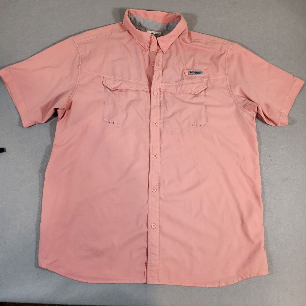 Columbia PFG Sorbet Tamiami II Short Sleeve Button Up Fishing Shirt Men Size XXL